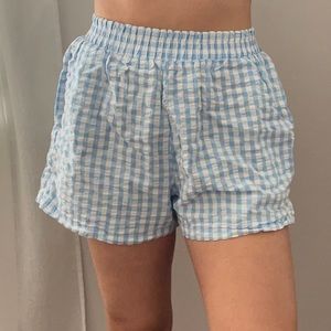Gingham blue shorts
